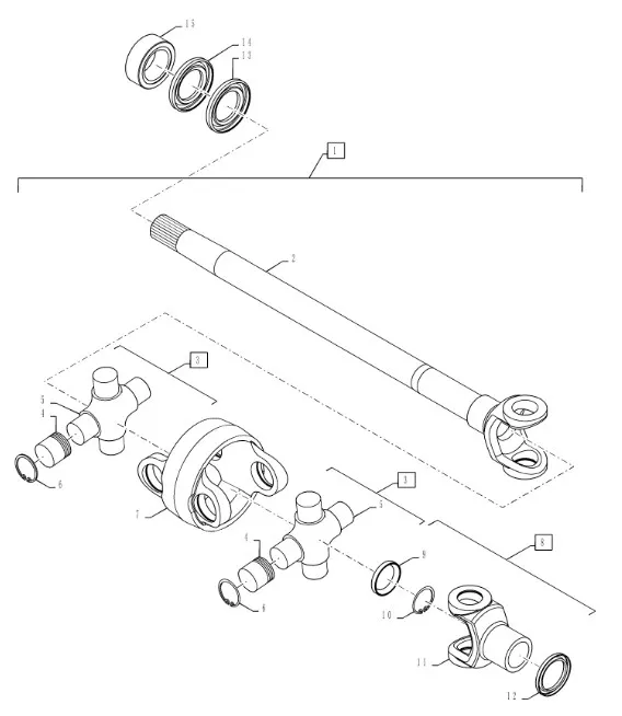 395741A1 - Вал длинн. прав. полуоси моста пер. (без блок. дифф.) DS 4кл. TGT8./Mg.